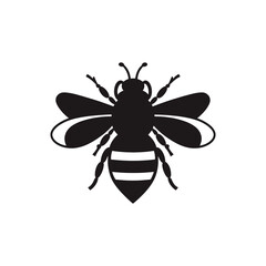 Bee vector silhouette