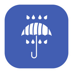 Umbrella with Rain Drops Icon