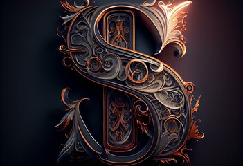 Fancy Letter S. Generative AI