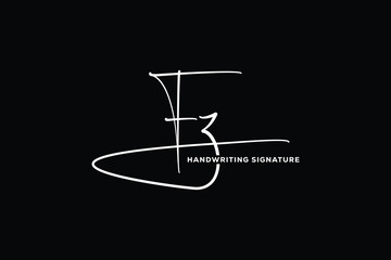 FZ initials Handwriting signature logo. FZ Hand drawn Calligraphy lettering Vector. FZ letter real estate, beauty, photography letter logo design.
