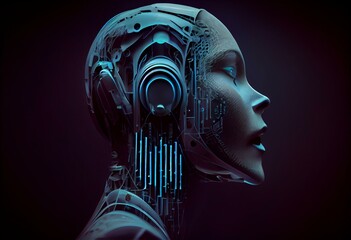 Artificial Intelligence Entity Using Voice to Communicate as Represented by Soundwave - Natural Language Processing - NLP - Speech Recognition - Conversational AI and Computational AI. Generative AI