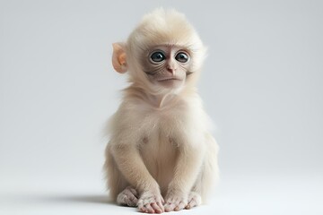 Adorable Baby Simian in Pastel Paradise