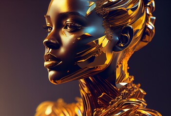 Luxury Golden Image created with Generative AI technology
