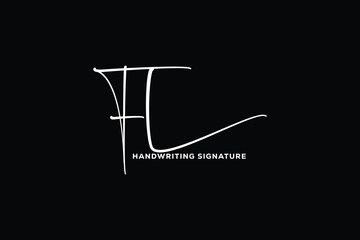  FL initials Handwriting signature logo. FL Hand drawn Calligraphy lettering Vector. FL letter real estate, beauty, photography letter logo design.