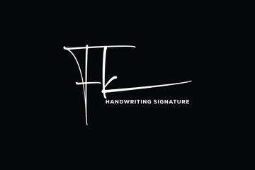  FK initials Handwriting signature logo. FK Hand drawn Calligraphy lettering Vector. FK letter real estate, beauty, photography letter logo design.