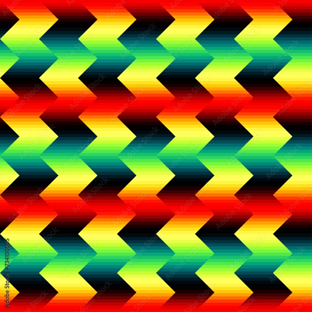 Poster Vector seamless pattern. Repeating geometrical regular pattern. Vector illustration.