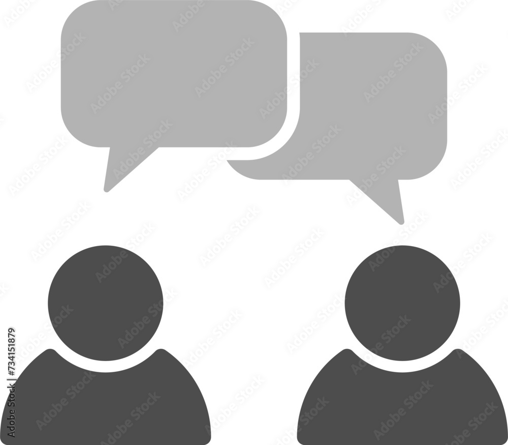 Poster people figures and blank speech bubbles or clouds conversation communication message symbol element 