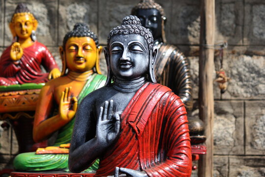 Beautiful  close up shot statue of buddha