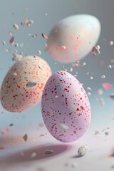 Fototapeta na wymiar Easter eggs colorful background generated ai
