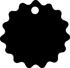 Sale or gift blank badge and label. Template banner badge. Special offer, sale, discount, shop, black flat vector for many purpose isolated on transparent background business shopping online website.