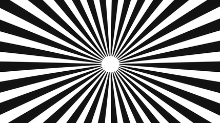 Retro background with rays or stripes in the center. Sunburst or sun burst retro background. black and white retro burst. 