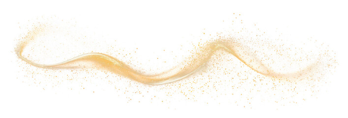 Gold Dust Swirl Shine Effect, png file of isolated cutout object on transparent background
