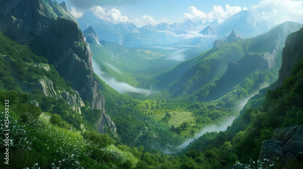 Canvas Prints panorama of the mountains