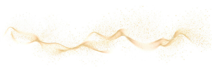 Gold Dust Swirl Elegance, png file of isolated cutout object on transparent background