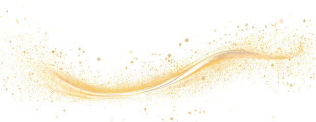 Gold Dust Swirl Elegance, png file of isolated cutout object on transparent background - obrazy, fototapety, plakaty