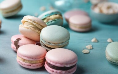 Obraz premium Bon Appétit Brilliance: Irresistible Macaron Delight