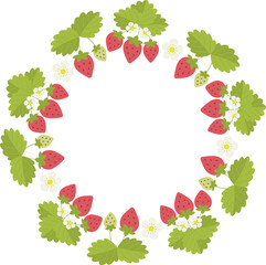 いちごの円形フレーム