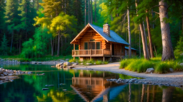 Casebre, cabana, paisagem