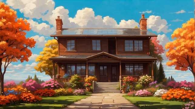 Casebre, cabana, paisagem