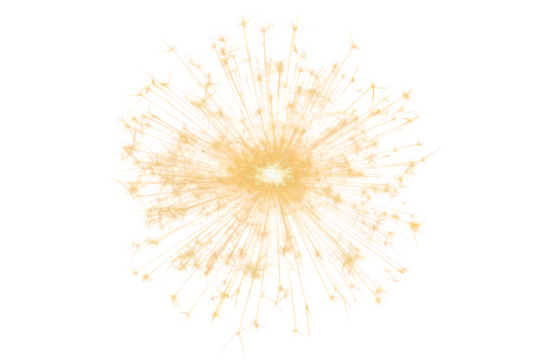 Bright Sparkler Light Display, png file of isolated cutout object on transparent background
