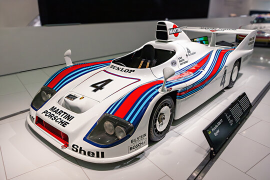 STUTTGART, GERMANY - JULY 15, 2012: Porsche 936/77 spider. From 1976 to 1981, the Porsche 936 won the 24 Hours of Le Mans three times