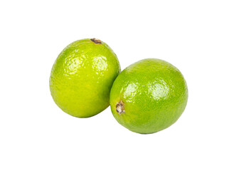 Two fresh small limes isolate