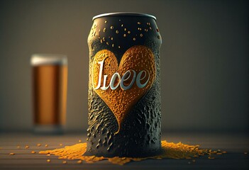 Beer Love. Generative AI - obrazy, fototapety, plakaty