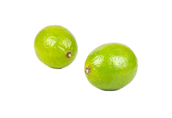 Two fresh small limes isolate