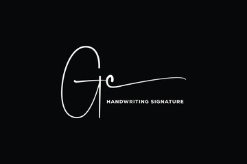GC initials Handwriting signature logo. GC Hand drawn Calligraphy lettering Vector. GC letter real estate, beauty, photography letter logo design.