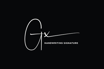 GX initials Handwriting signature logo. GX Hand drawn Calligraphy lettering Vector. GX letter real estate, beauty, photography letter logo design.