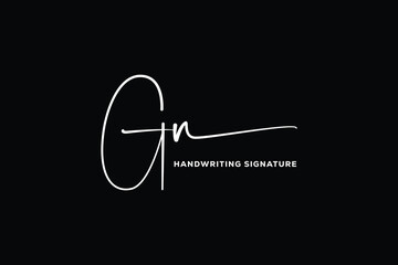 GN initials Handwriting signature logo. GN Hand drawn Calligraphy lettering Vector. GN letter real estate, beauty, photography letter logo design.