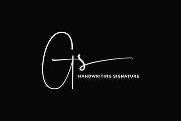 GS initials Handwriting signature logo. GS Hand drawn Calligraphy lettering Vector. GS letter real estate, beauty, photography letter logo design.