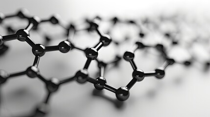 Nanotechnology concept - graphene molecule structure schematic model,