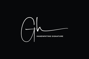 GH initials Handwriting signature logo. GH Hand drawn Calligraphy lettering Vector. GH letter real estate, beauty, photography letter logo design.