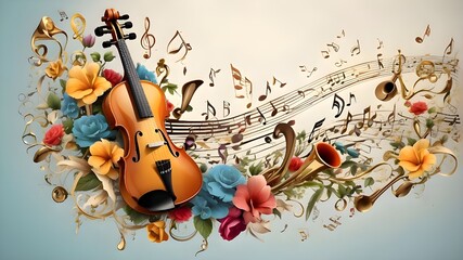 music background with musical notes