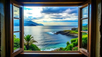 -sea-view-outside-the-vacation-home-window-----