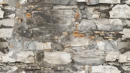 Vintage texture - old gray stone wall, seamless background