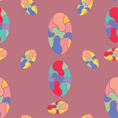 Happy Easter pattern .Modern minimal style. Designed for poster, greeting card, header for website.
