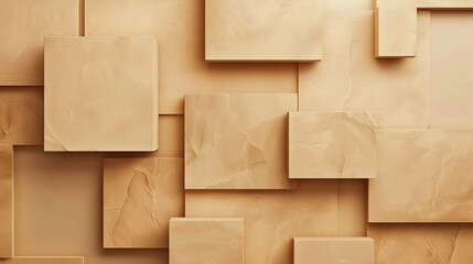 Fototapeta premium Tan color abstract shape background presentation design. PowerPoint and Business background.