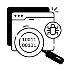 Web Coding Icon Set in Line Style