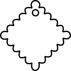 Sale or gift blank badge and label. Template banner badge. Special offer, sale, discount, shop, black line vector for many purpose isolated on transparent background business shopping online web.