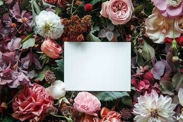 image of Floral Arrangement with Blank Card