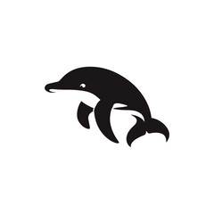Fototapeta premium dolphin vector silhouette