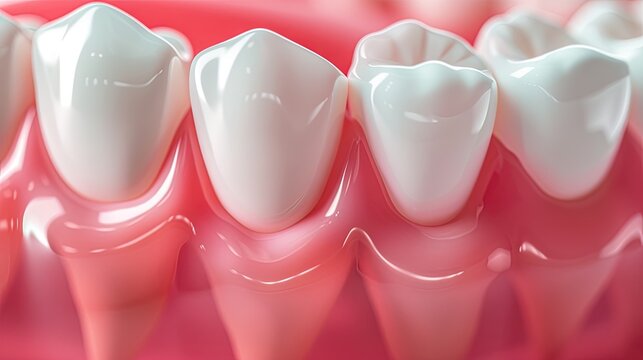 Dental perfection - clean teeth and gums, oral care concept, isolated background image