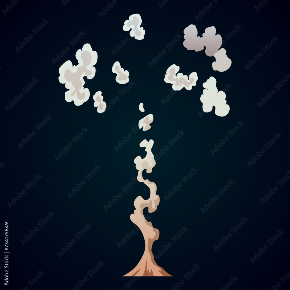 Poster explosion animation. animation for game of the explosion effect. cartoon animation for game. explodi