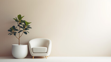 Fototapeta premium A minimalist background, the art of simplicity and emphasizing the beauty found in minimalistic compositions Ai Generative