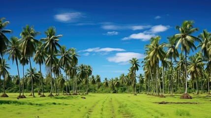 plantation coconut farm - obrazy, fototapety, plakaty