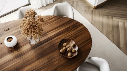 Wooden table and floor varieties bring warmth to homes