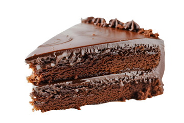 Soft chocolate cake slice PNG