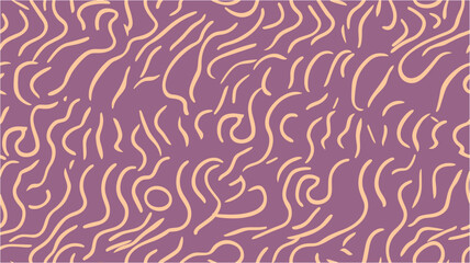 Fototapeta na wymiar Modern repeat decorative design. Light Orange vector background with curves. Wavy retro old style groovy background. Brush grunge pattern. Abstract pattern with wave lines. Seamless.